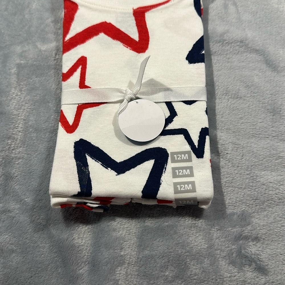Carter's White Pajama Set with Red and Blue Stars